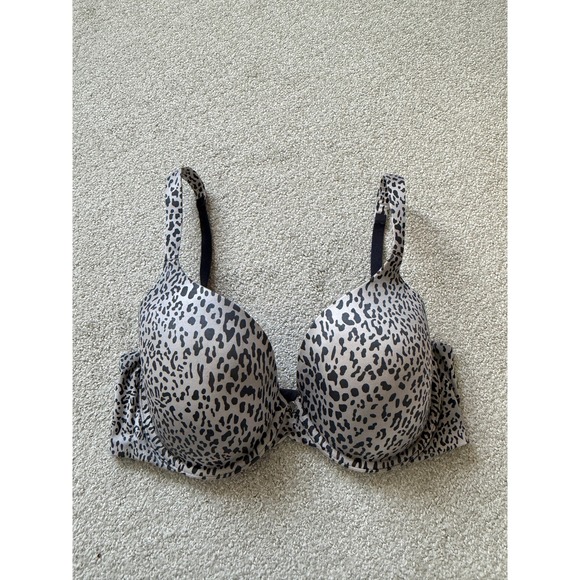 Victoria's Secret Other - Victoria's Secret Animal Print Bra Size 34D Tan Leopard Lined Perfect Coverage